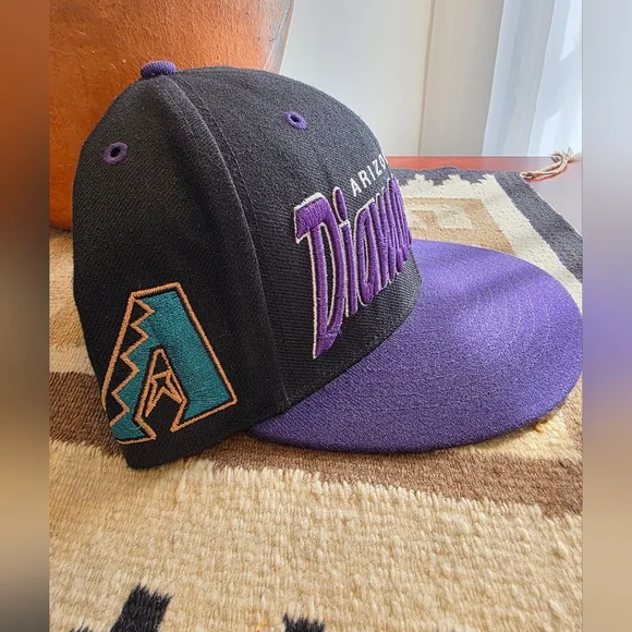 Arizona Diamondbacks '47 Brand Black Purple Script Adjustable Hat Cap - Picture 4 of 10
